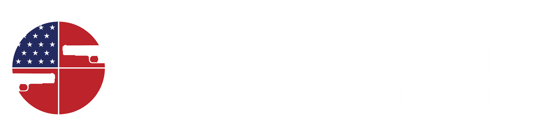 Shooters World logo with two white pistols and a blue U.S. flag design in a red circle, white text below.